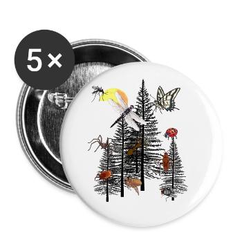 Nature Conservation Ecologie Environnement Insectes Insectes Nature - Lot de 5 grands badges (56 mm) - blanc - Devant