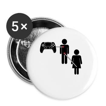 Video Games Gaming Video Gamer Gaming Controller - Buttons large 2.2''/56 mm (5-pack) - white - Front