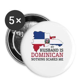Rien ne me fait peur Ma femme est - Lot de 5 grands badges (56 mm) - blanc - Devant