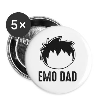 Bâton Emo Emo Y2K Emo Goth Goth Alt Alternative - Lot de 5 grands badges (56 mm) - blanc - Devant