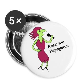 Papagena - in your desired colours - Buttons large 2.2''/56 mm (5-pack) - white - Front
