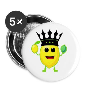 Citrons Citrons Fruits du Rois - Lot de 5 grands badges (56 mm) - blanc - Devant
