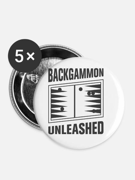 Backgammon Spiel - Buttons groß 56 mm (5er Pack) - Weiß