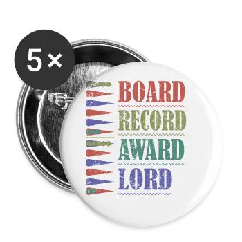 Backgammon Spiel - Buttons groß 56 mm (5er Pack) - Weiß - Vorne
