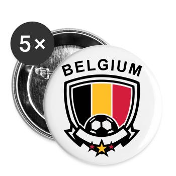 Football Emblem (Belgium) - Buttons large 2.2''/56 mm (5-pack) - white - Front