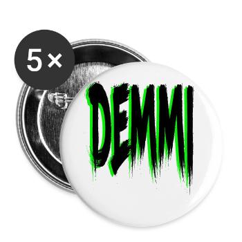Demmi - Lot de 5 grands badges (56 mm) - blanc - Devant