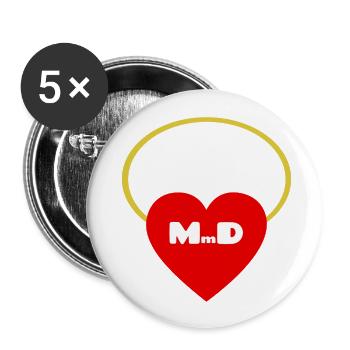Betreuung mit Herz Pflegekraft Betreuungskraft BA - Buttons groß 56 mm (5er Pack) - Weiß - Vorne
