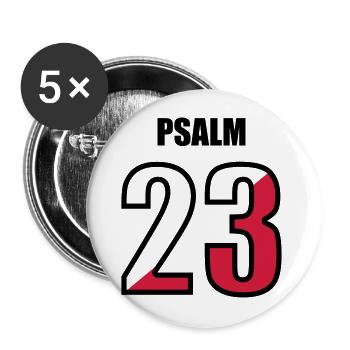 psalm 23 - Buttons large 2.2''/56 mm (5-pack) - white - Front