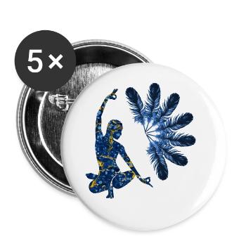 yoga 22 e 272 - Lot de 5 grands badges (56 mm) - blanc - Devant