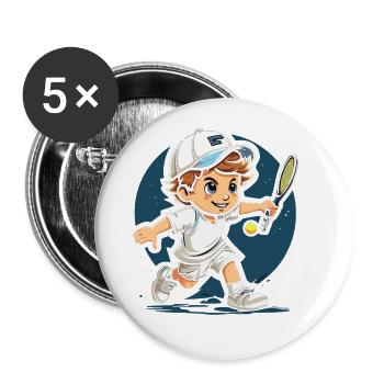 Tennis - Buttons large 2.2''/56 mm (5-pack) - white - Front