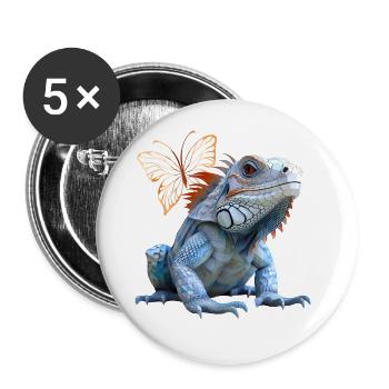 Iguana - Buttons large 2.2''/56 mm (5-pack) - white - Front