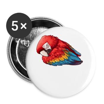 Chemise de nuit officielle Macao - Lot de 5 grands badges (56 mm) - blanc - Devant