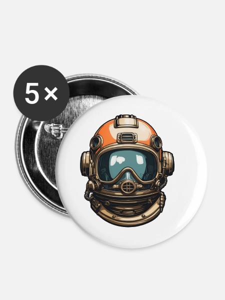 Jetpilot Helm - Buttons groß 56 mm (5er Pack) - Weiß