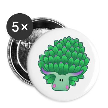 Leaf sheep - Buttons large 2.2''/56 mm (5-pack) - white - Front