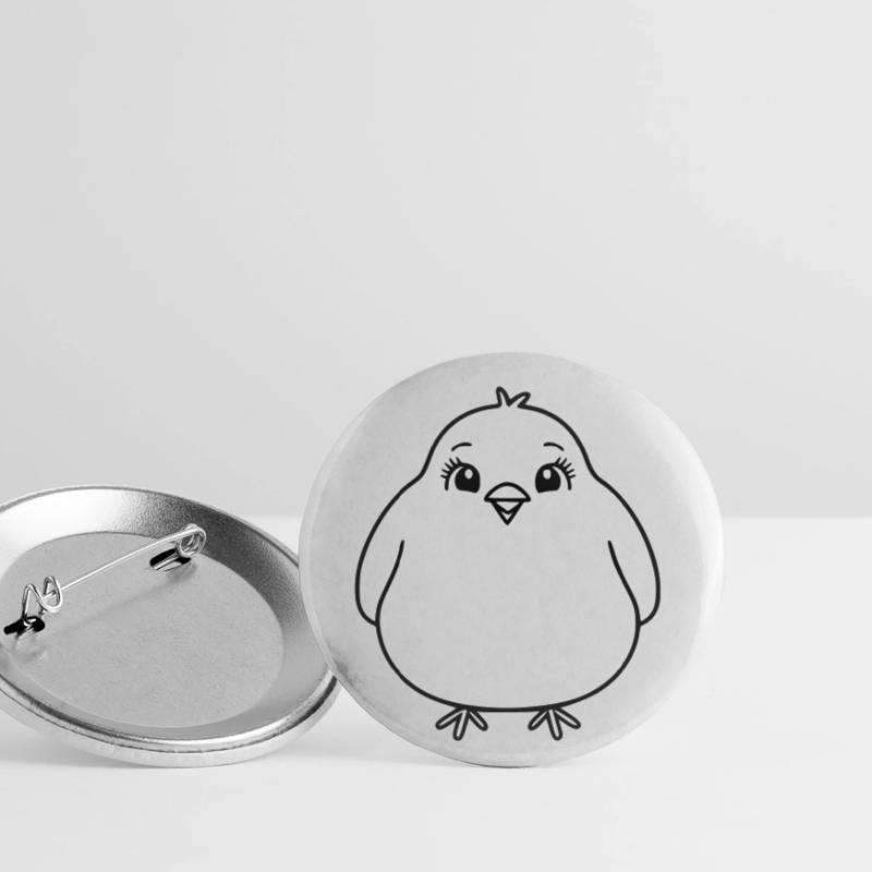 Chubby bird as vector illustration Buttons large 2.2''/56 mm (5-pack)