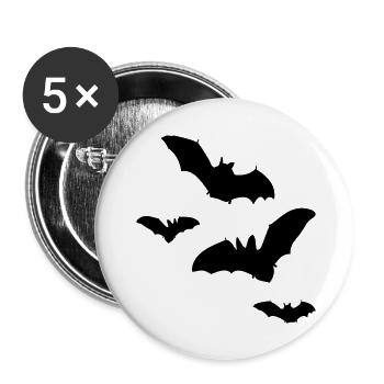 fledermaus1 - Lot de 5 grands badges (56 mm) - blanc - Devant