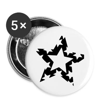 Star - Buttons large 2.2''/56 mm (5-pack) - white - Front