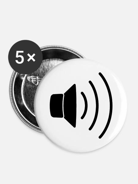 speaker right - Buttons groß 56 mm (5er Pack) - Weiß
