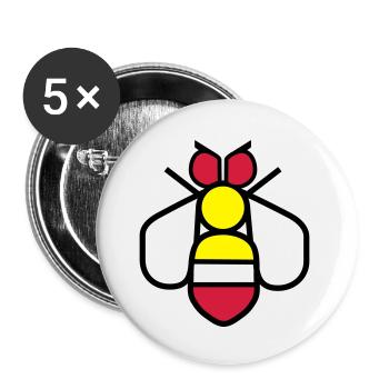 Bee - Buttons large 2.2''/56 mm (5-pack) - white - Front