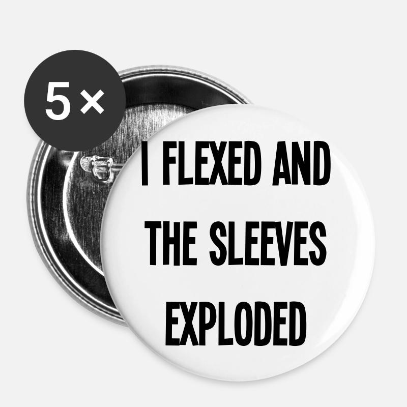i flexed and the sleeves - Buttons large 2.2''/56 mm (5-pack) - white