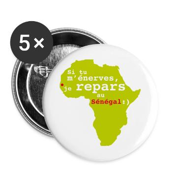 si tu m'énerves.png - Lot de 5 grands badges (56 mm) - blanc - Devant