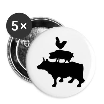barbecue inc. 2 - Buttons groß 56 mm (5er Pack) - Weiß - Vorne