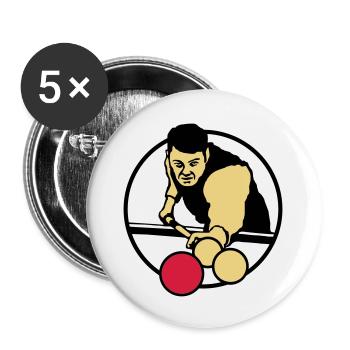 billard_3c - Buttons large 2.2''/56 mm (5-pack) - white - Front