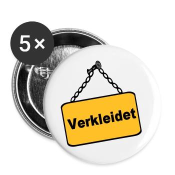 Party Shirt ,Feiern , Karneval, Verkleidet(25) - Buttons groß 56 mm (5er Pack) - Weiß - Vorne