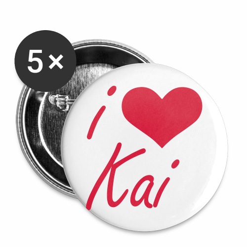 I love Kai - Buttons groß 56 mm (5er Pack)