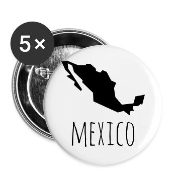 mexico - Buttons groß 56 mm (5er Pack) - Weiß - Vorne