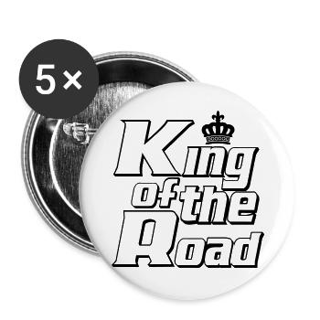 LKW Fahrer,LKW ,Trucker Fun King of the ..(25) - Buttons groß 56 mm (5er Pack) - Weiß - Vorne