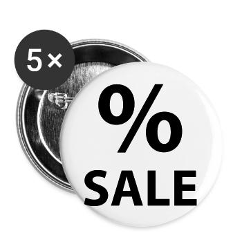 Sale – % Ausverkauf - Buttons groß 56 mm (5er Pack) - Weiß - Vorne