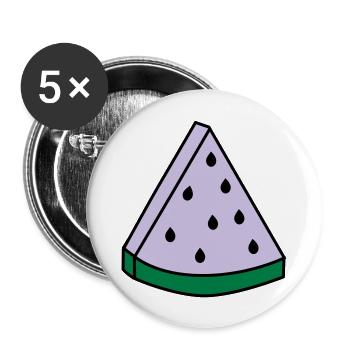 watermelon - Buttons large 2.2''/56 mm (5-pack) - white - Front