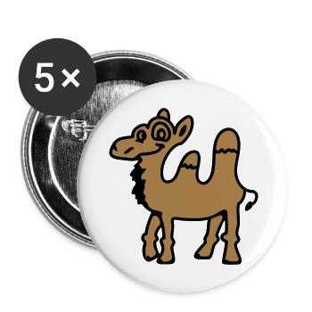 Kamel - Buttons groß 56 mm (5er Pack) - Weiß - Vorne