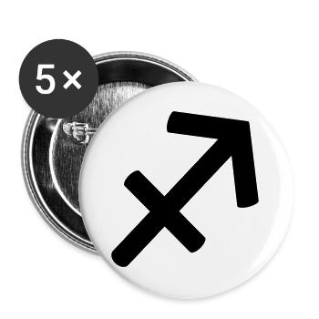 Sagittarius - Star Sign - Buttons large 2.2''/56 mm (5-pack) - white - Front