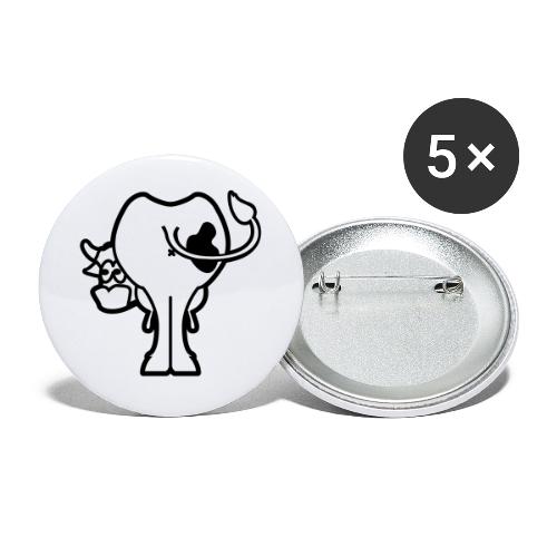 Die Kuhwede Kuh - Buttons groß 56 mm (5er Pack)