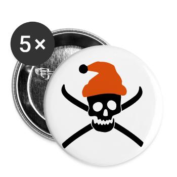 Ski - Buttons groß 56 mm (5er Pack) - Weiß - Vorne