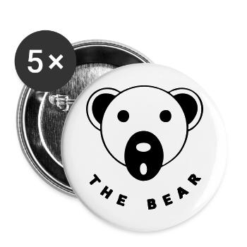 The bear - Buttons groß 56 mm (5er Pack) - Weiß - Vorne