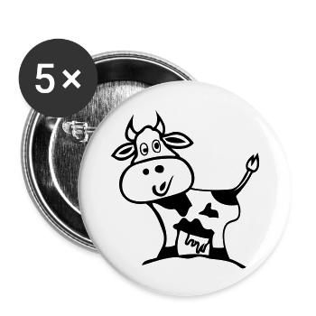 vachement normande1 - Lot de 5 grands badges (56 mm) - blanc - Devant