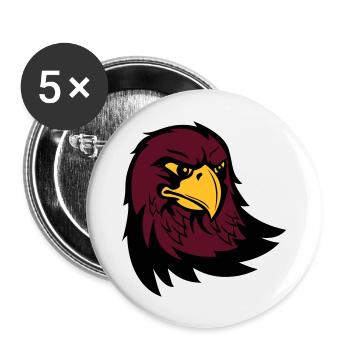 Aigle, Eagle - Lot de 5 grands badges (56 mm) - blanc - Devant