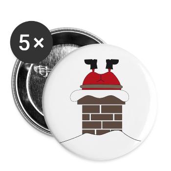 weihnachten - Buttons groß 56 mm (5er Pack) - Weiß - Vorne