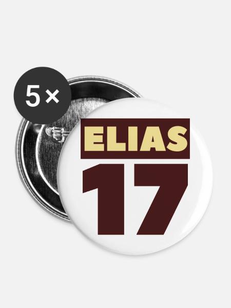 Elias - Buttons groß 56 mm (5er Pack) - Weiß