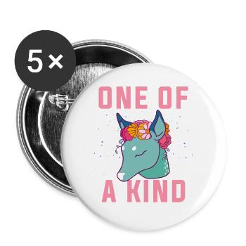 One of a kind.Unique Dow.Magical Gifts.Deer. Foal - Buttons large 2.2''/56 mm (5-pack) - white - Front