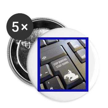 Stop working start riding - Buttons large 2.2''/56 mm (5-pack) - white - Front