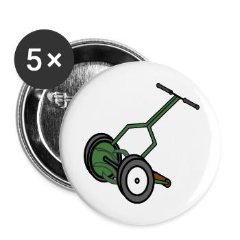 rasenmaeher lawn mower mowing machine4 - Buttons large 2.2''/56 mm (5-pack) - white - Front
