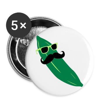 MoCumber - Buttons groß 56 mm (5er Pack) - Weiß - Vorne
