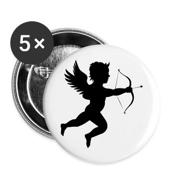 amor i love you ich liebe dich valentines day - Buttons groß 56 mm (5er Pack) - Weiß - Vorne