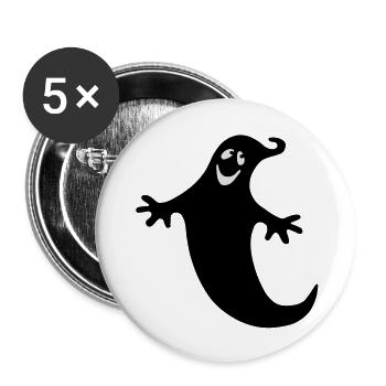 Fröhlicher Geist - Buttons groß 56 mm (5er Pack) - Weiß - Vorne