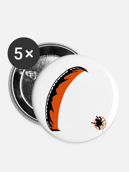 Powered Paraglider - Buttons groß 56 mm (5er Pack) - Weiß