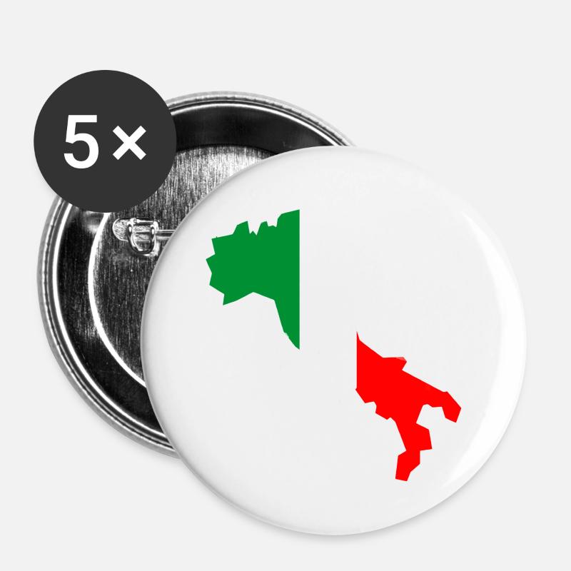 Italy colors undegraded - Buttons large 2.2''/56 mm (5-pack) - white